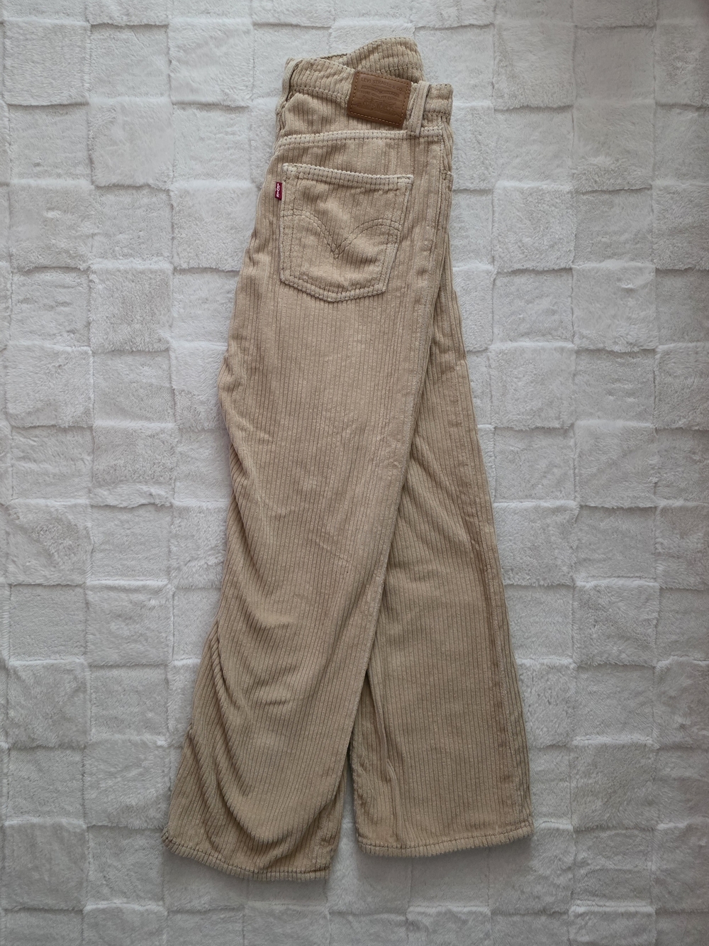 Levi's Light Tan Corduroy Wide-Leg Trousers